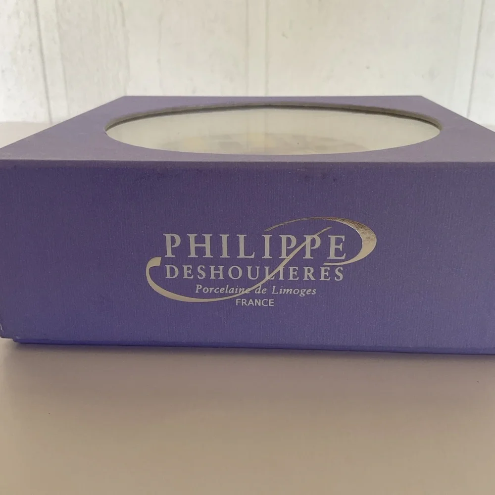 Limoges France set of Philippe Deshoulières Merchants Row Cocktail Plates NWT